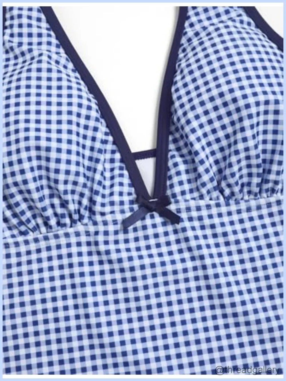 Tankini Swim Suit with Tummy Control and Bowknot Accent
